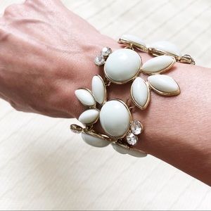 Jewelmint bracelet, pale mint and gold tone